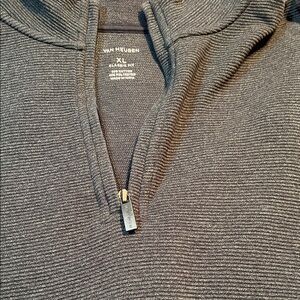 Van Heusen Men's Charcoal Zip-Up Sweater